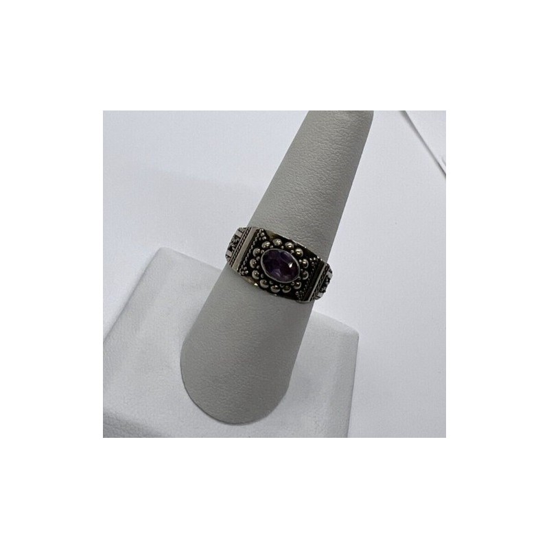 925 Sterling Silver Tourmaline Ring Size 8
