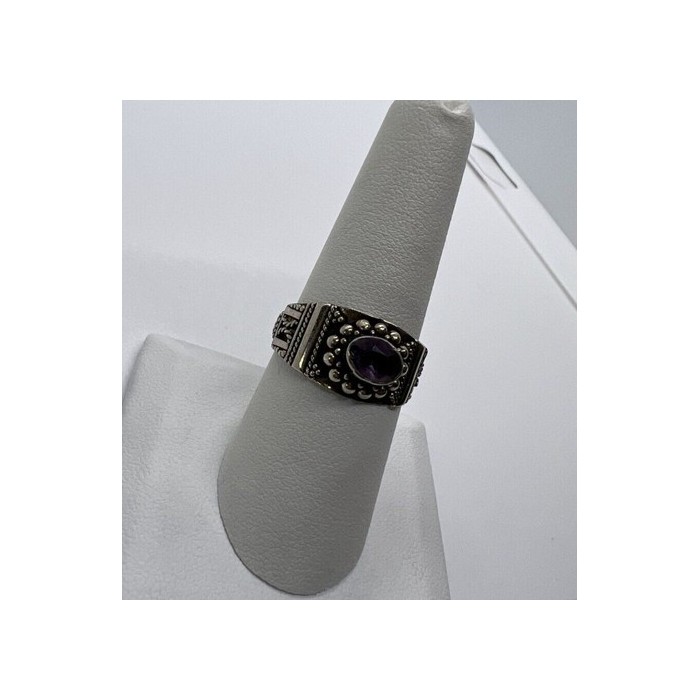 925 Sterling Silver Tourmaline Ring Size 8