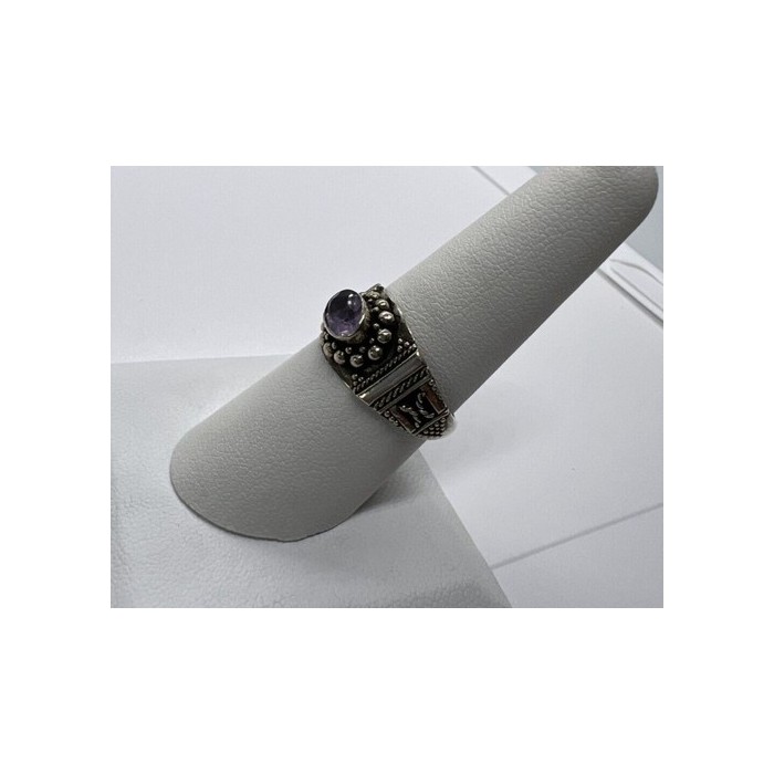 925 Sterling Silver Tourmaline Ring Size 8