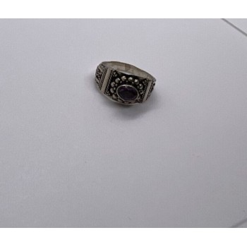 925 Sterling Silver Tourmaline Ring Size 8