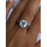 Shiny 925 Sterling Silver Cz Ring Size 10