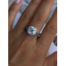 Shiny 925 Sterling Silver Cz Ring Size 10
