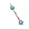 925 STERLING SILVER BLUE TOPAZ BRACELET SIZE 7 IN