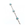 925 STERLING SILVER BLUE TOPAZ BRACELET SIZE 7 IN