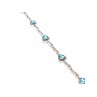 925 STERLING SILVER BLUE TOPAZ BRACELET SIZE 7 IN