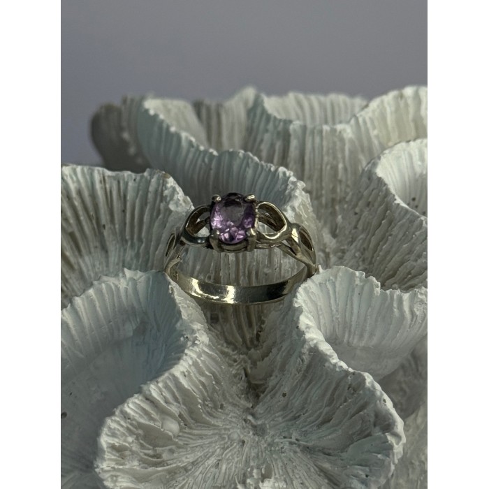 925 Sterling Silver Amethyst Ring Size 9.5