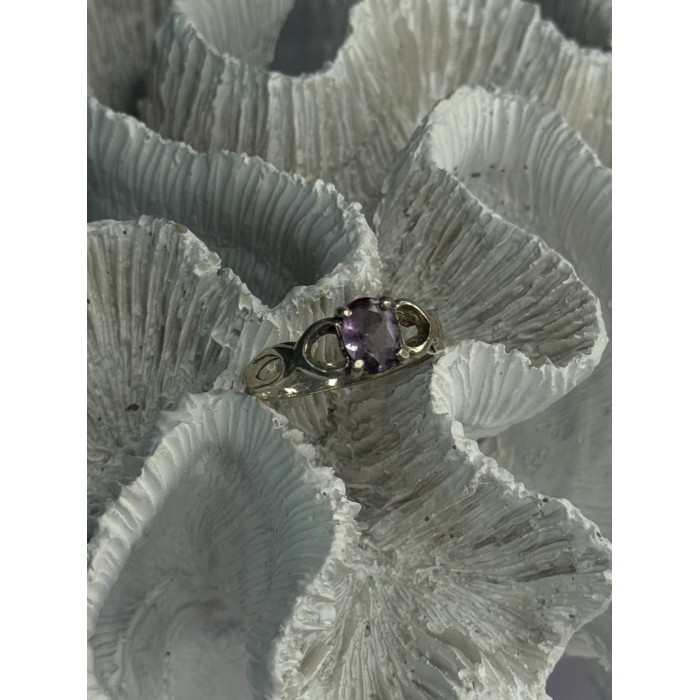 925 Sterling Silver Amethyst Ring Size 9.5