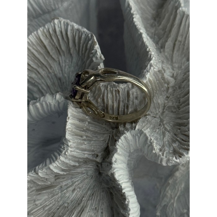 925 Sterling Silver Amethyst Ring Size 9.5