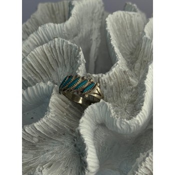 Vintage 925 Sterling Silver Turquoise Ring Size 6
