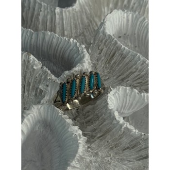 Vintage 925 Sterling Silver Turquoise Ring Size 6