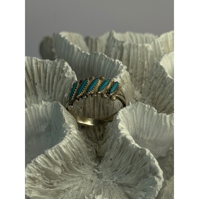 Vintage 925 Sterling Silver Turquoise Ring Size 6
