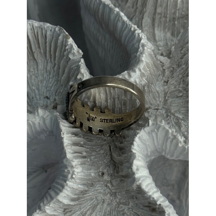 Vintage 925 Sterling Silver Turquoise Ring Size 6