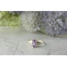 925 Sterling Silver Amethyst Ring Size 8