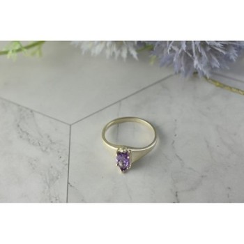 925 Sterling Silver Amethyst Ring Size 8