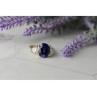 925 Sterling Silver Sapphire & CZ Ring Size 5.5