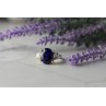 925 Sterling Silver Sapphire & CZ Ring Size 5.5