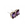 925 Sterling Silver Amethyst Stud Earrings