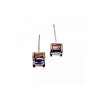 925 Sterling Silver Amethyst Stud Earrings