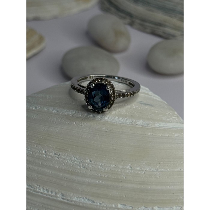 925 Sterling Silver Spinel & Beryl Ring Size 7