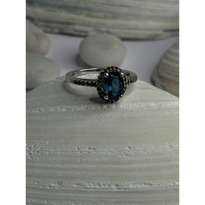925 Sterling Silver Spinel & Beryl Ring Size 7