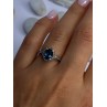 925 Sterling Silver Spinel & Beryl Ring Size 7