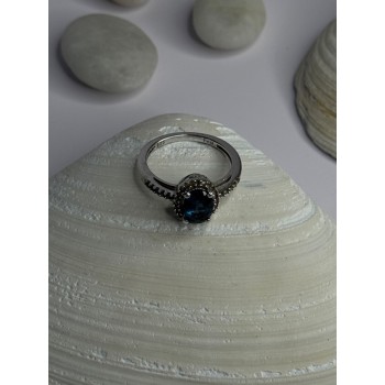 925 Sterling Silver Spinel & Beryl Ring Size 7