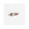 925 Sterling Silver Pearl & Pink Spinel Ring Size 8