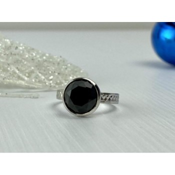 925 Sterling Silver Black Onyx Ring Size 8