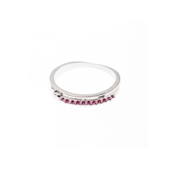 925 Sterling Silver Pink Spinel Ring Size 6