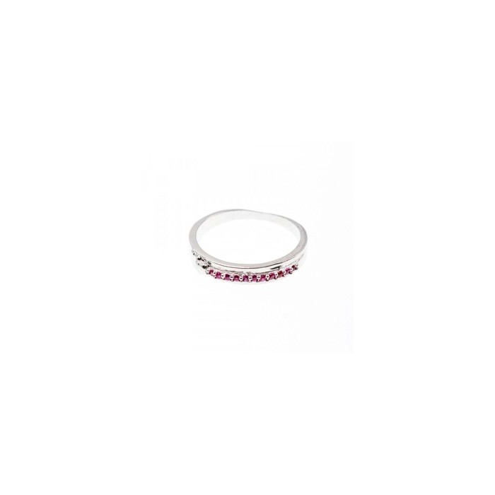 925 Sterling Silver Pink Spinel Ring Size 6