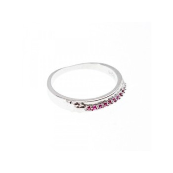 925 Sterling Silver Pink Spinel Ring Size 6