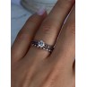 14K Rose Gold Ring Set Sapphire & Diamond Size 7