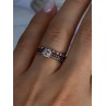 14K Rose Gold Ring Set Sapphire & Diamond Size 7