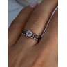 14K Rose Gold Ring Set Sapphire & Diamond Size 7