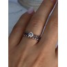 14K Rose Gold Ring Set Sapphire & Diamond Size 7
