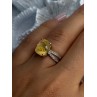 925 Sterling Silver Citrine & Beryl Ring Size 7
