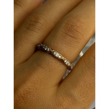 925 Sterling Silver Gold Plated Vanna K White Sapphire Ring Size 8