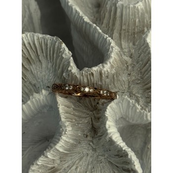 925 Sterling Silver Gold Plated Vanna K White Sapphire Ring Size 8