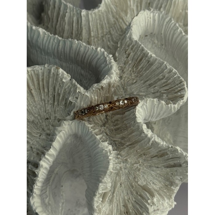 925 Sterling Silver Gold Plated Vanna K White Sapphire Ring Size 8