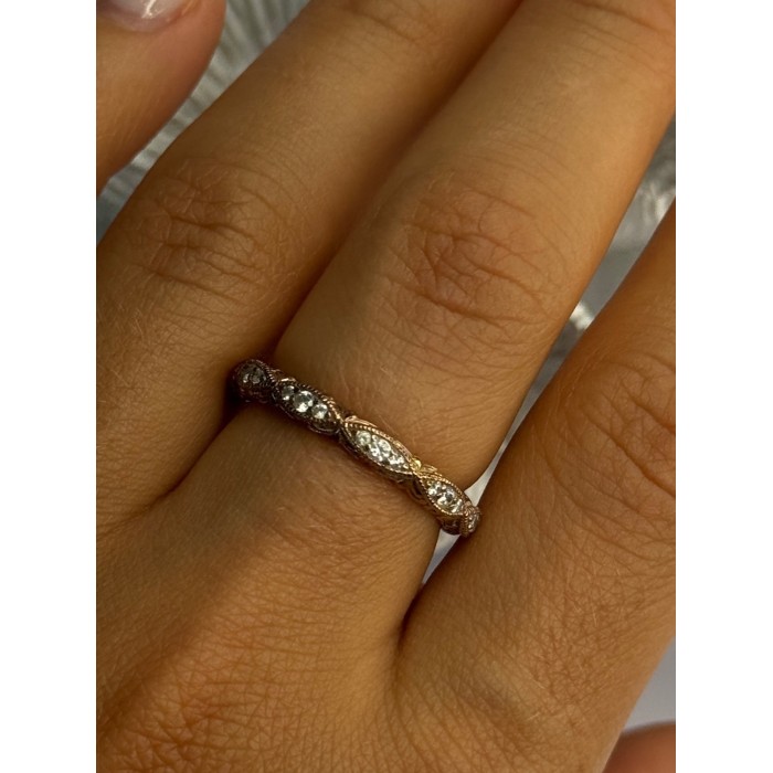 925 Sterling Silver Gold Plated Vanna K White Sapphire Ring Size 8