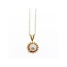 14K YELLOW GOLD PEARL & DIAMONDS CHAIN WITH PENDANT