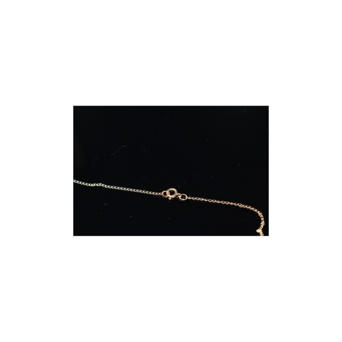 14K YELLOW GOLD PEARL & DIAMONDS CHAIN WITH PENDANT