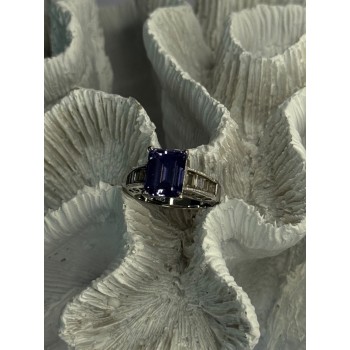 925 Sterling Silver CZ Ring Size 6