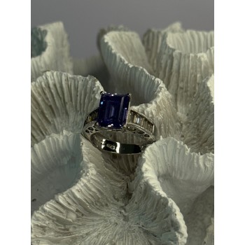 925 Sterling Silver CZ Ring Size 6