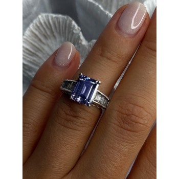 925 Sterling Silver CZ Ring Size 6