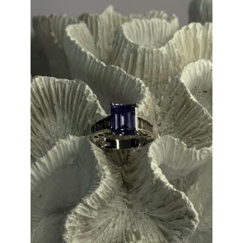 925 Sterling Silver CZ Ring Size 6