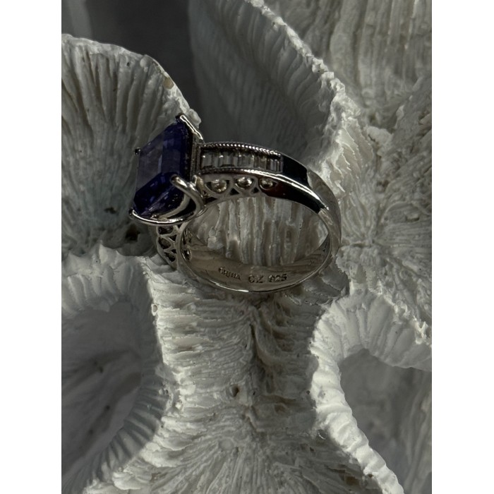 925 Sterling Silver CZ Ring Size 6