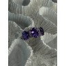 925 Sterling Silver Shiny Amethyst Ring Size 7