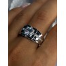 Mens 925 Sterling Silver CZ Ring Size 9.5