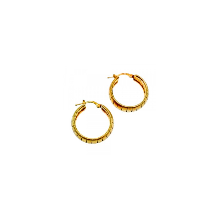 925 Sterling Silver Gold Plated Earrings Italy